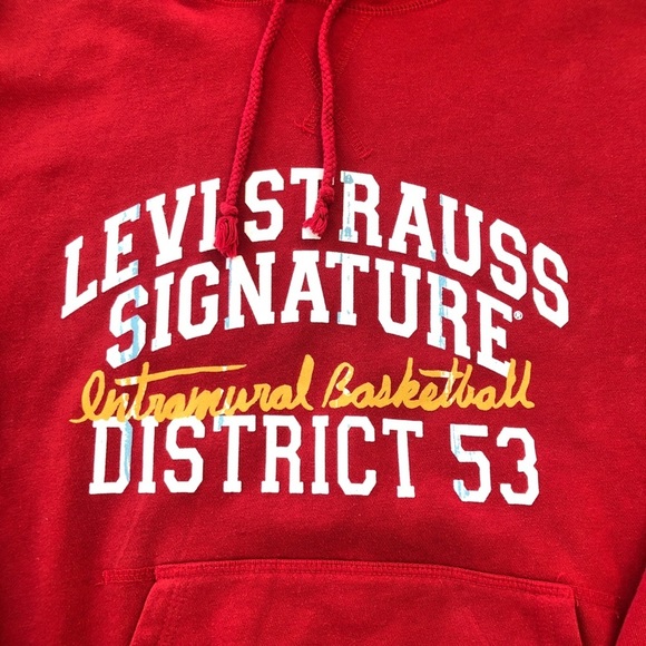 Levi's Signature Red Men's Pullover Hoodie - Picture 4 of 8